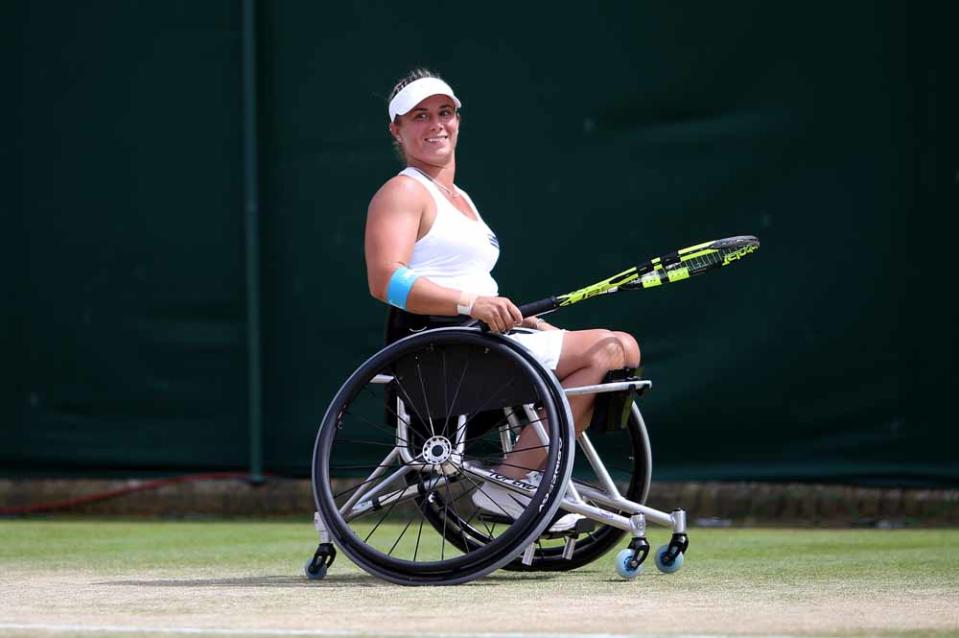 Lucy was told she was too disabled to play wheelchair tennis (Steve Paston/PA).
