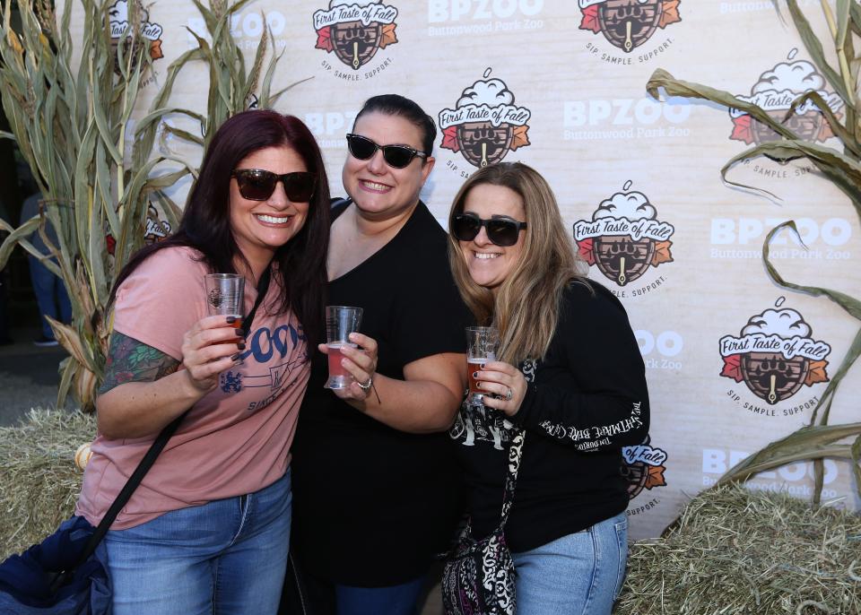Kim Pontes, Jenn Sousa, and Sandra Medeiros enjoy the day at the Zoological's First Taste of Fall Fundraiser held Saturday, September 24, 2022 at the Buttonwood Park Zoo in New Bedford.