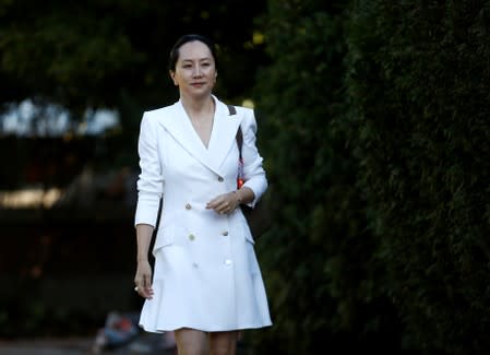 Huawei Technologies Chief Financial Officer Meng Wanzhou leaves her home to appear in British Columbia supreme court in Vancouver