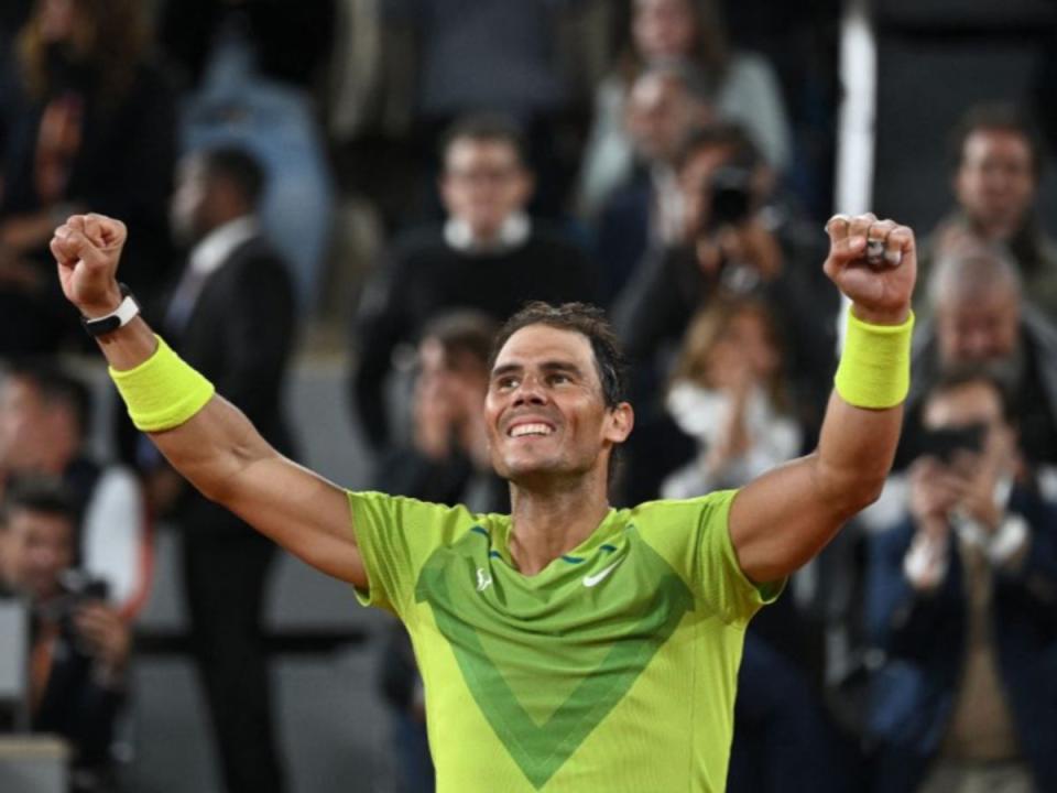 Rafael Nadal celebrates his victory (AFP via Getty Images)