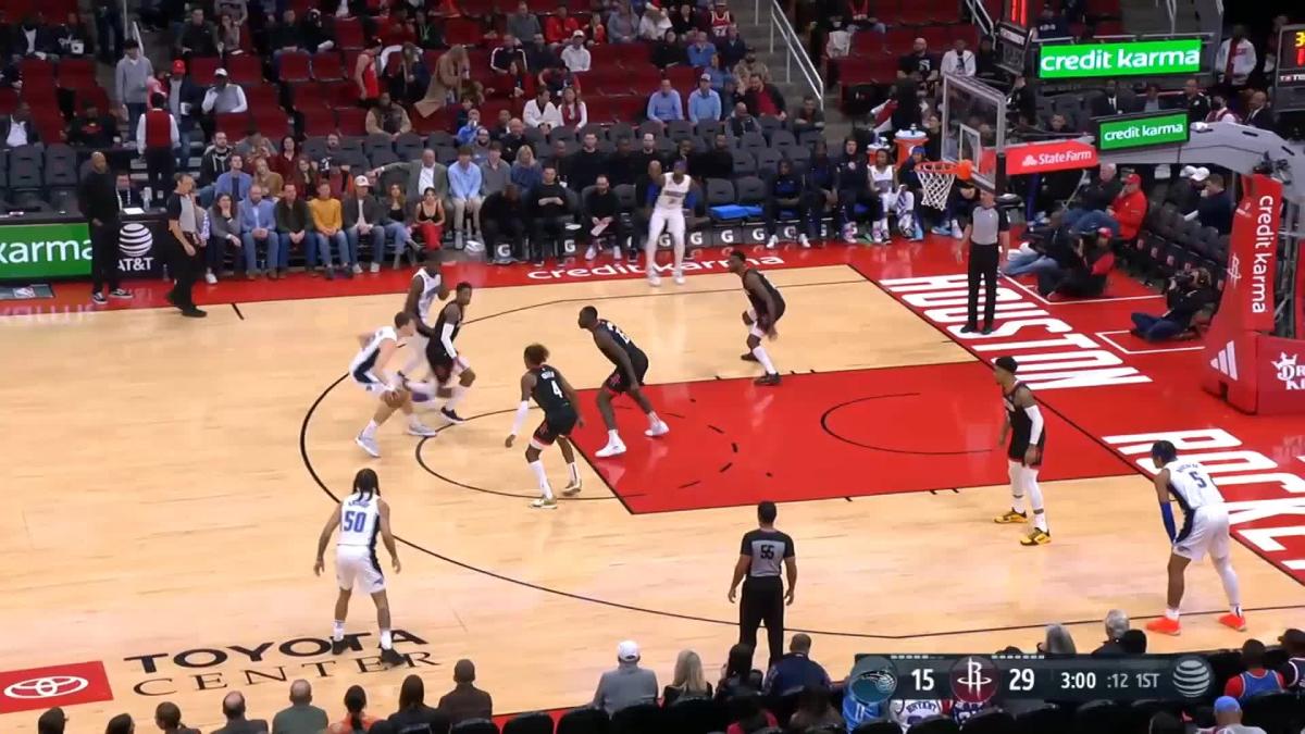 Mo Bamba with a dunk vs the Houston Rockets