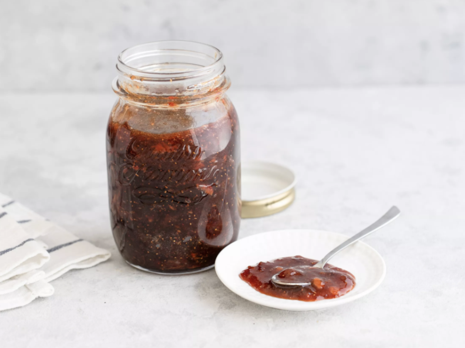 Jar Of Old-Fashioned Strawberry Preserves