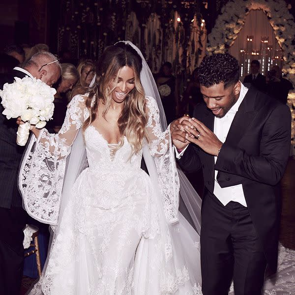 Ciara and Russell Wilson - Wedding pic