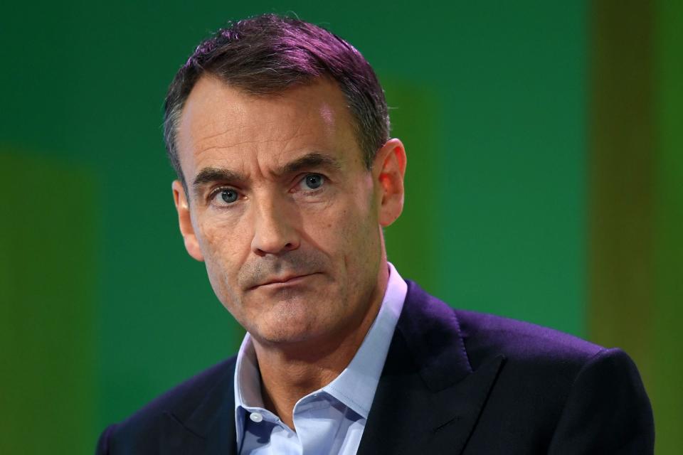 BP CEO Bernard Looney speaks during an event in London on Feb. 12, where he declared the company's intentions to achieve "net zero" carbon emissions by 2050. (Photo: DANIEL LEAL-OLIVAS via Getty Images)