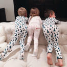 Camden, Jaxon and Saylor wore festive pajamas.