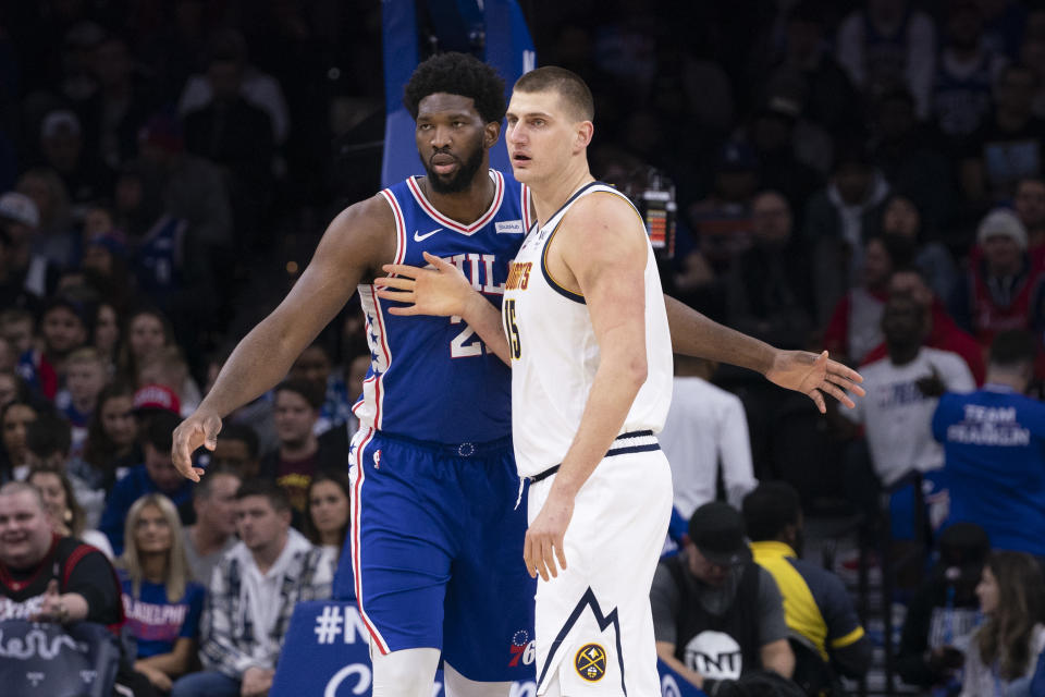 Putting both Joel Embiid and Nikola Jokic on First Team All-NBA complicates the entire roster. (Mitchell Leff/Getty Images)