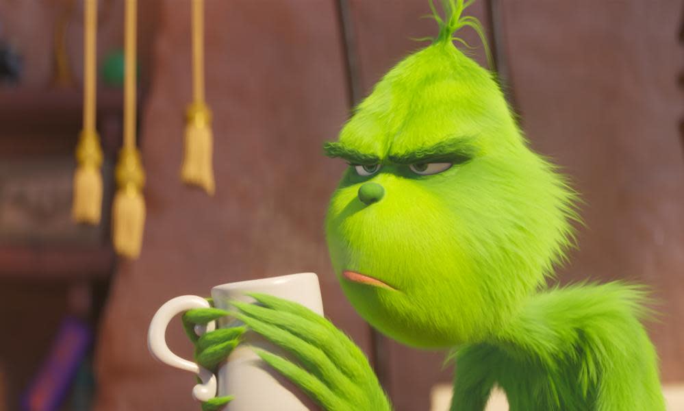 Noisy, wacky capering … The Grinch.