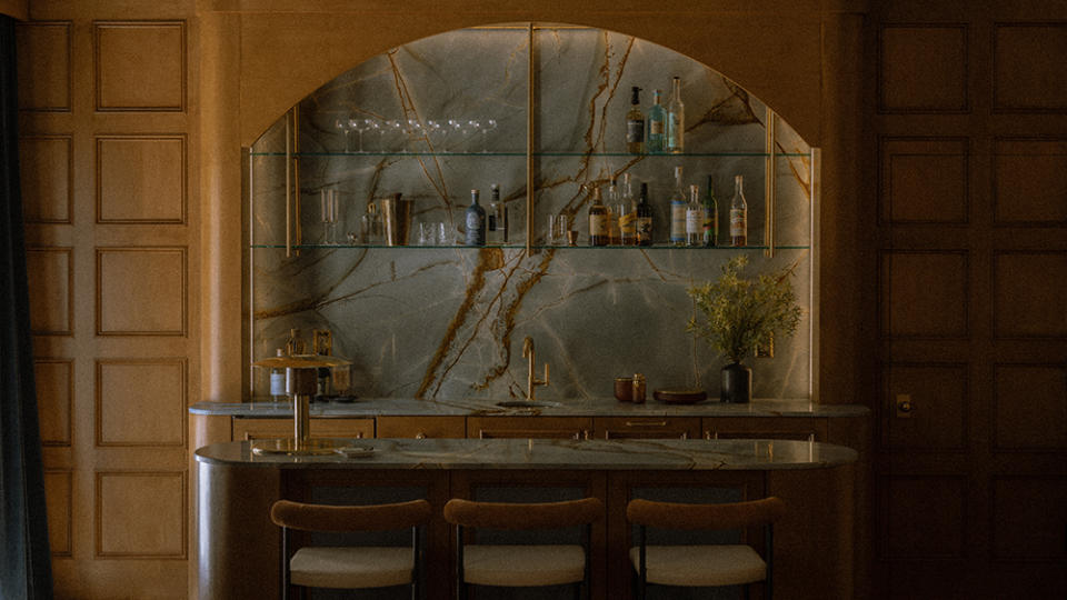 A closer view of the bar inside the room - Credit: Pablo Enriquez