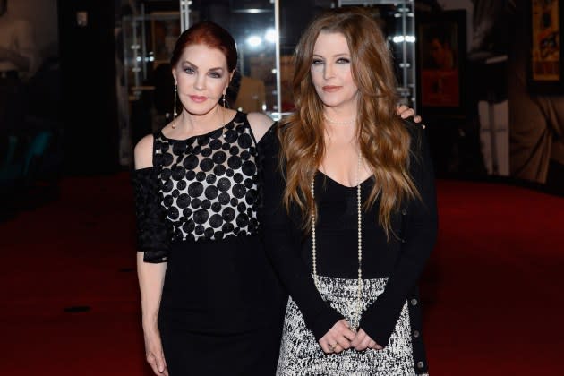 Priscilla Presley (L) and singer Lisa Marie Presley (R) on April 23, 2015 in Las Vegas, Nevada.  - Credit: Bryan Steffy/WireImage/Getty Images