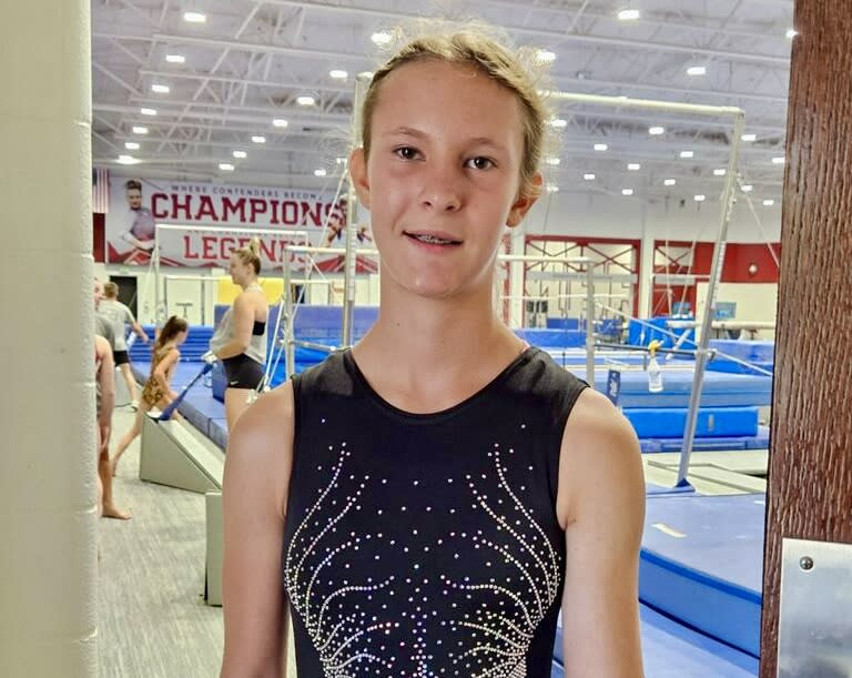 Attending a virtual school would help accommodate Chloe Stevens’s schedule as a competitive gymnast. (Joy Stevens) 