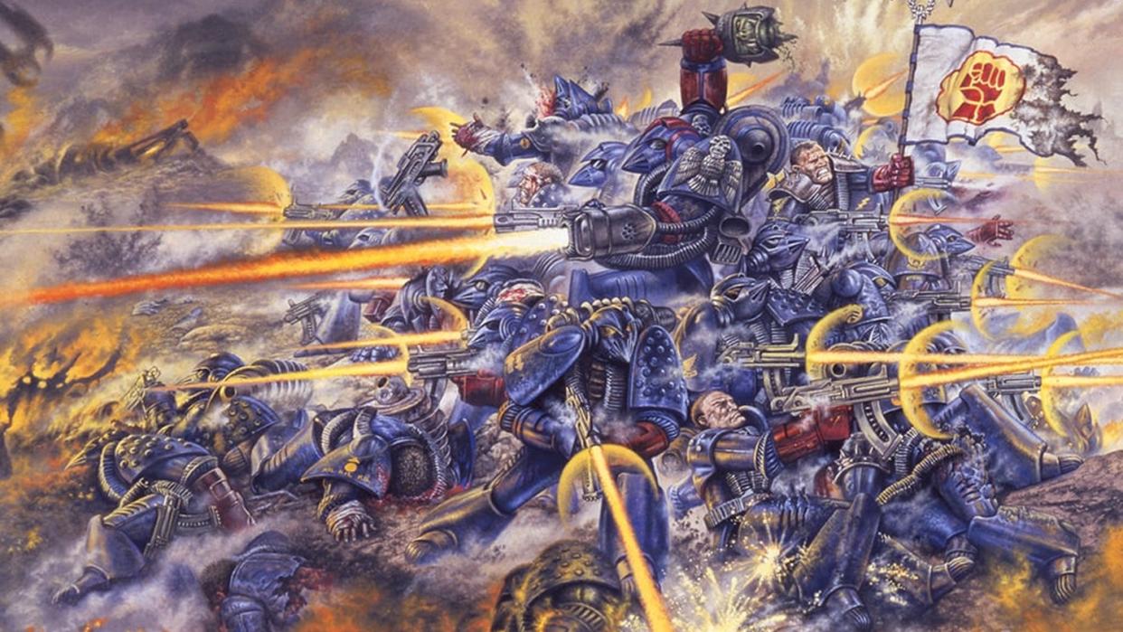  The last stand of a group of Crimson Fists space marines. 