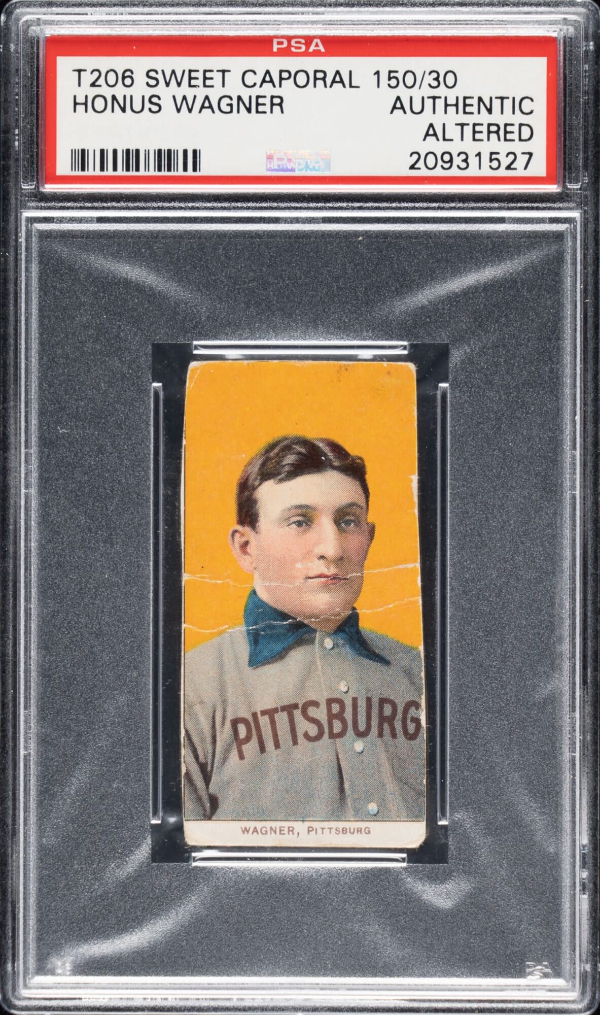 Honus Wagner baseball card auction