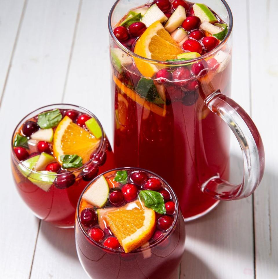 Virgin Cranberry Basil Sangria