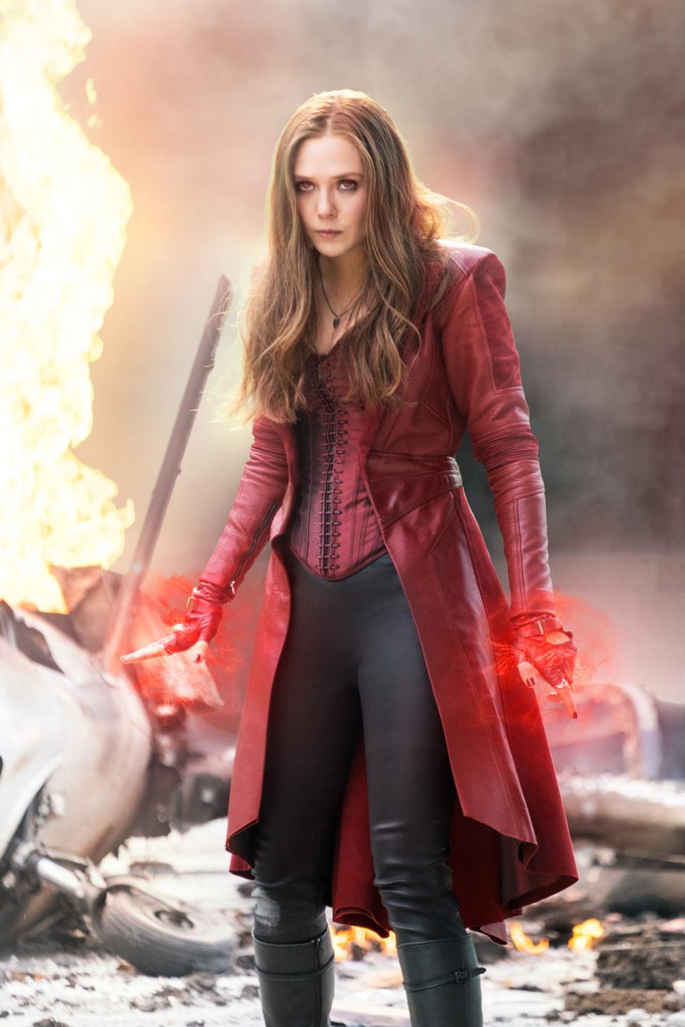 As Scarlet Witch, Wanda Maximoff (Elizabeth Olsen) showed off her powers in "Captain America: Civil War."