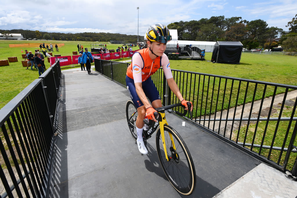   Marianne Vos prior to the 2022 Road World Championships  