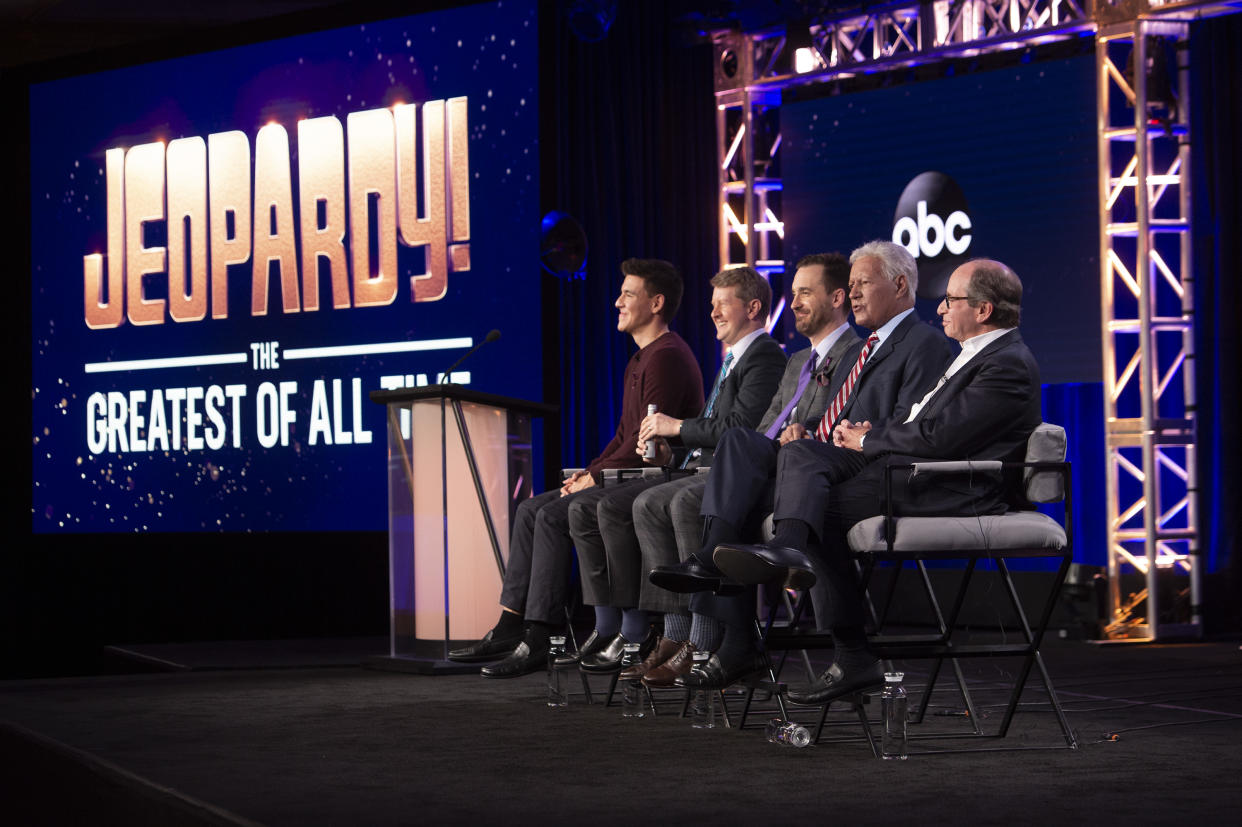 "Jeopardy: Greatest of All Time" has viewership numbers that beat Monday Night Football, the World Series, and the NBA Finals. (Stewart Cook/ABC via Getty Images)