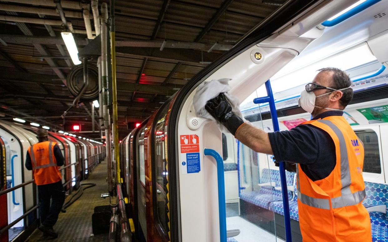 A victoria line train is deep cleaned at Northumberland Park depot. - Luca Marino/Transport for London