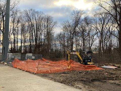 Construction has begun on the concrete slab for a long-awaited cell tower at Fire Company 3 in Mahwah.