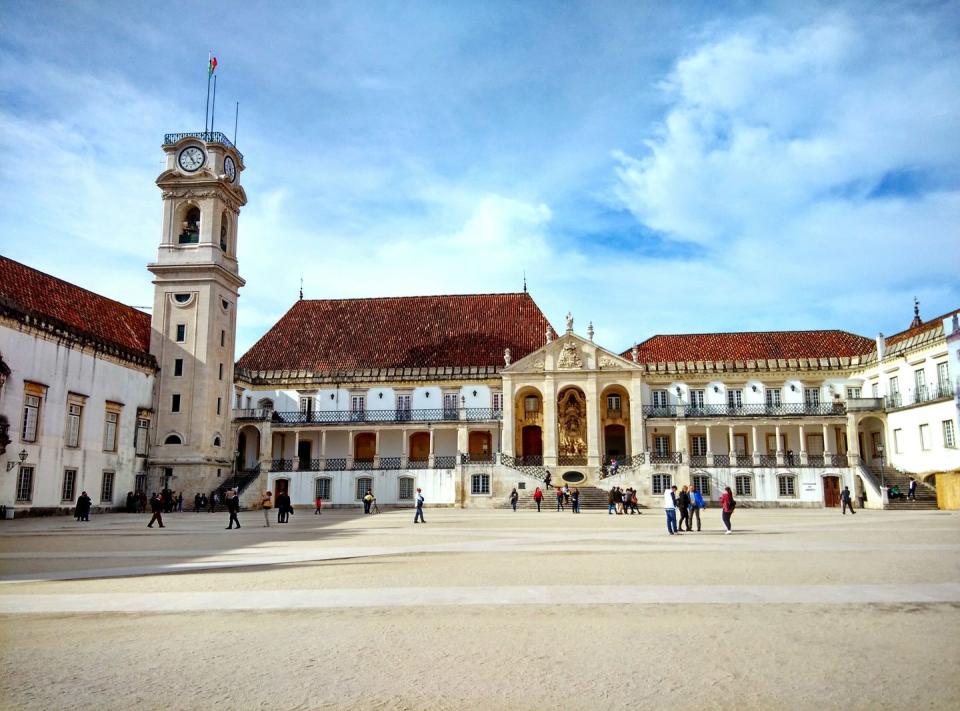 university of coimbra against cloudy sky