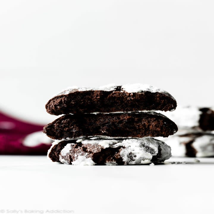 Double Chocolate Crinkle Cookies