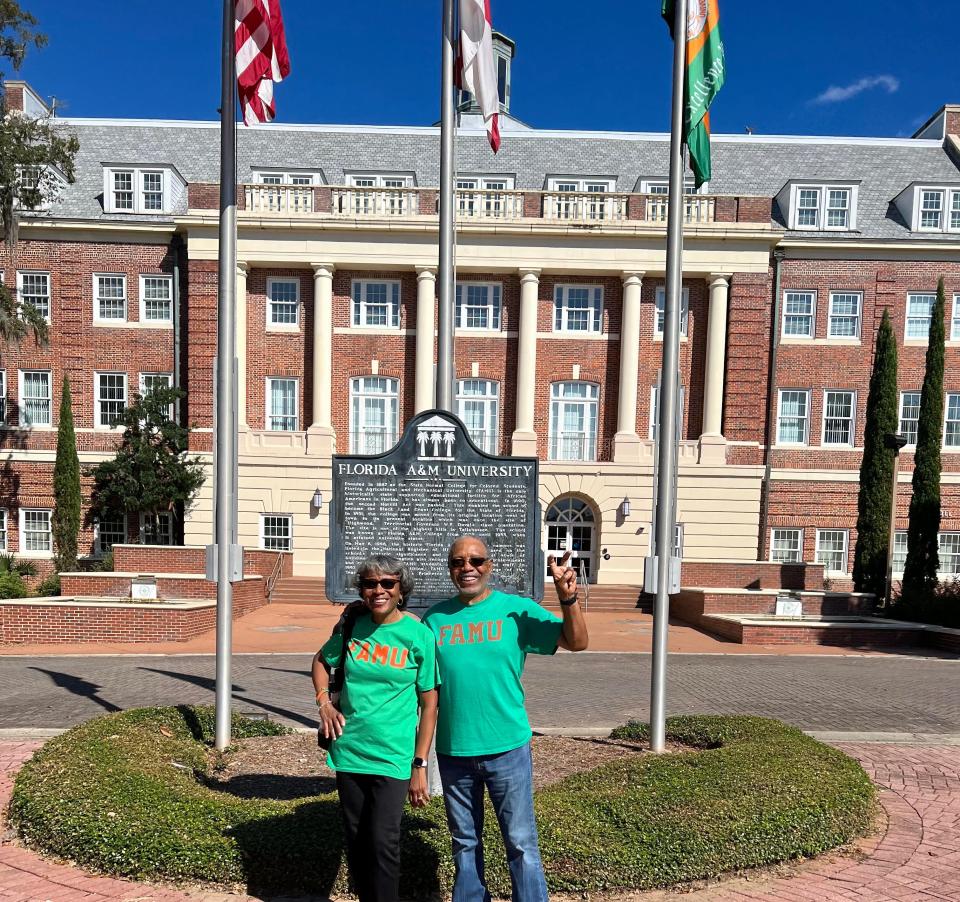 Patrick Crawford (right) and his wife Carolyn Crawford (left) are both alumni of Florida A&M University.