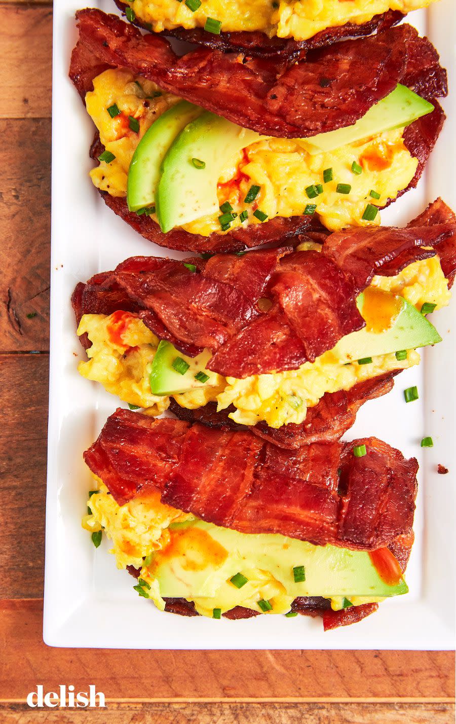 Bacon Weave Breakfast Tacos