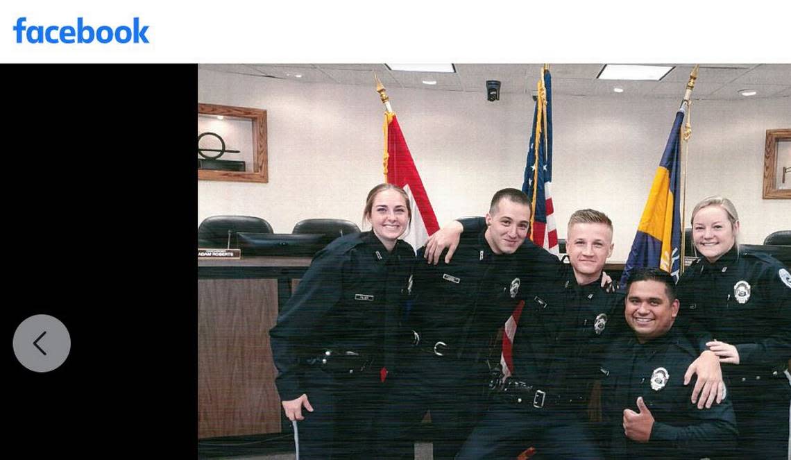 A Facebook post from the North Kansas City Police Department shows Daniel Vasquez, second from right. Also pictured were Justin Ojeda, Sydnee Weigart, Katie Filger, and Scott Haney. All five were new officers from the 171st Entrant Officer Class of the KCPD Regional Academy.