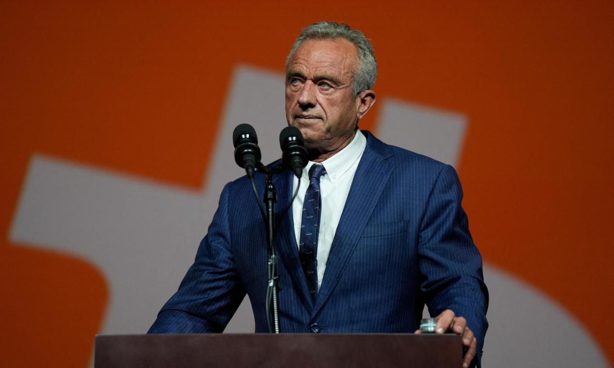 <span>Robert F Kennedy Jr announced the suspension of his presidential bid on 23 August, saying he planned to remove his name from the ballot in 10 states.</span><span>Photograph: Kevin Wurm/Reuters</span>