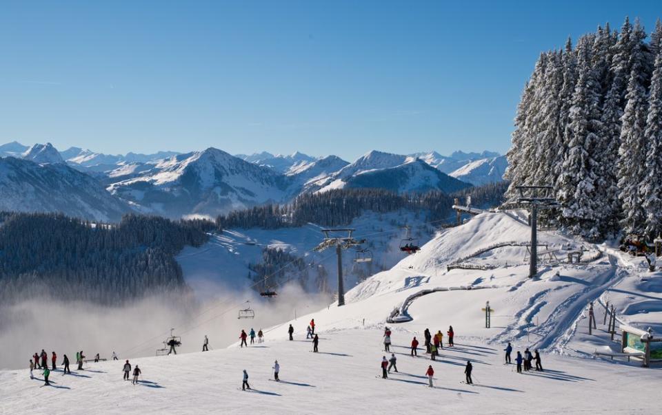 people skiing in Austria