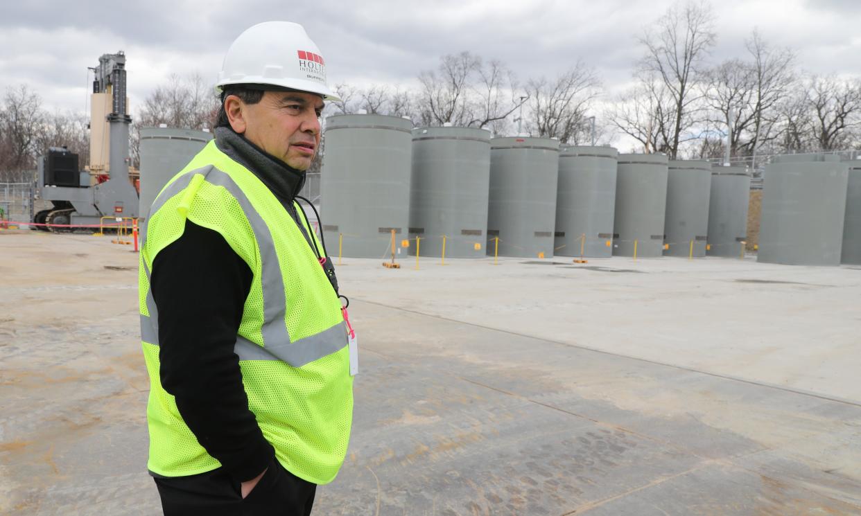 Richard Burroni, Site VP - Decommissioning International, is pictured near the Independent Spent Fuel Storage Installation at the Indian Point Energy Center in Buchanan March 28, 2023. The site is undergoing decommissioning by Holtec Decommissioning International. 