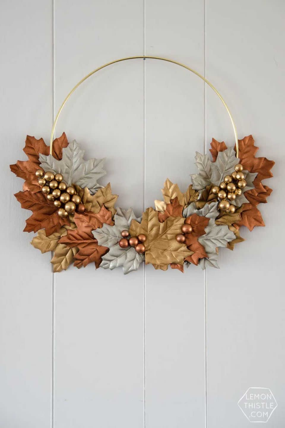 Metallic Fall Wreath