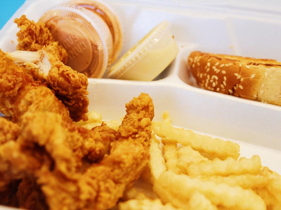 raising canes chicken tenders meal