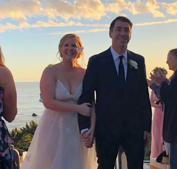 Amy Schumer and her new husband, Chris Fisher.