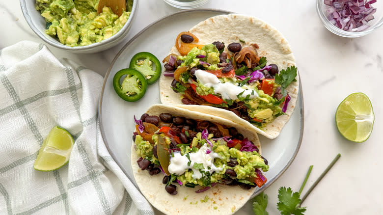 fajitas on plate