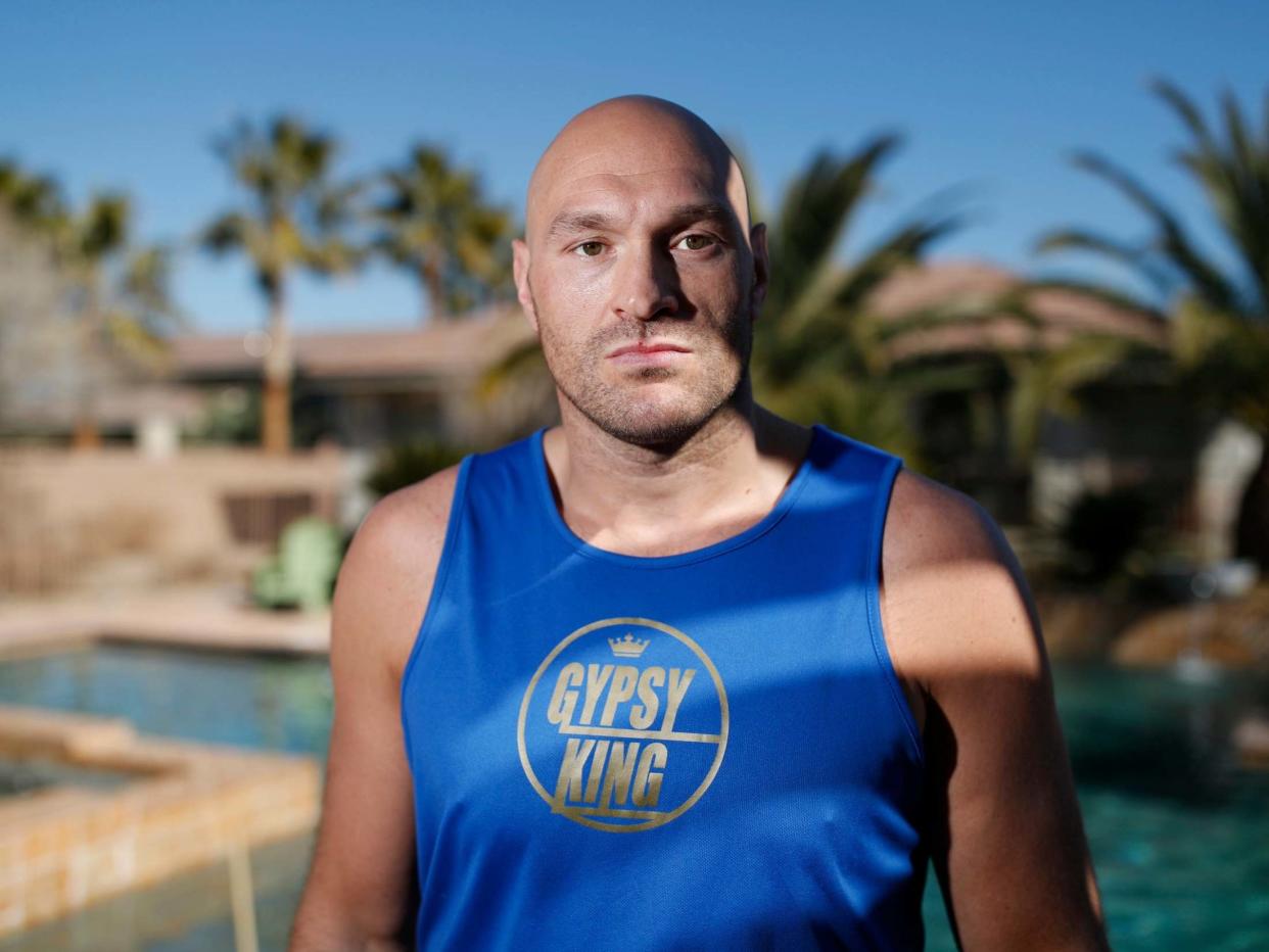 Tyson Fury is preparing for his heavyweight rematch with Deontay Wilder: AP