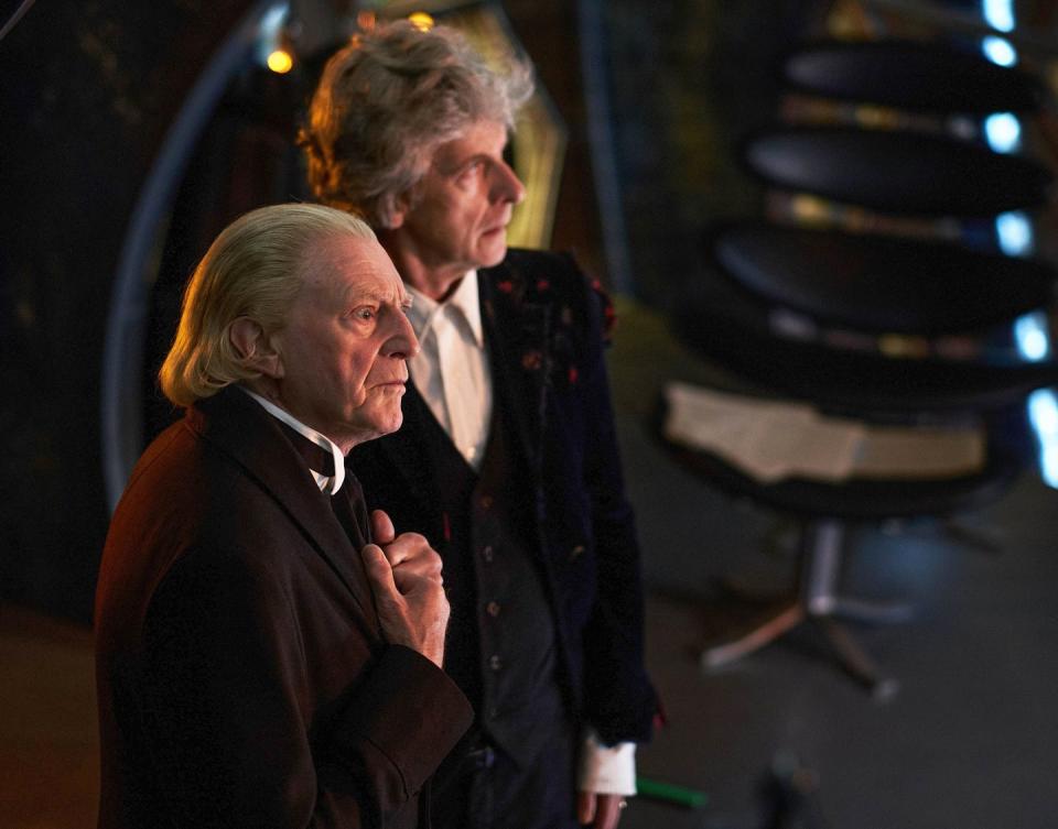 david bradley as the first doctor, peter capaldi as the twelfth doctor, doctor who christmas special twice upon a time