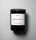 <p>byredo.com</p><p><strong>$90.00</strong></p><p>And for the rest of the year? "Byredo has a candle called cotton poplin, which I put in all of our stores because it’s so appropriate. It smells so fresh and clean.” </p>