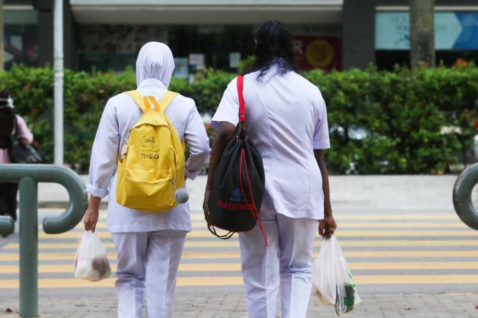 Nurses go home after working the night shift at the KL Hospital April 2, 2020. ― Picture by Choo Choy May