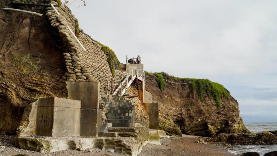 Marilee and Tony Hyman are worried their home in Shell Beach is in danger of being damaged as the bluff below erodes.