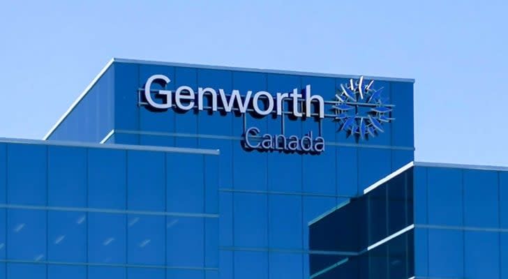A shot of the Genworth Financial (GNW) sign on an office building in Canada.