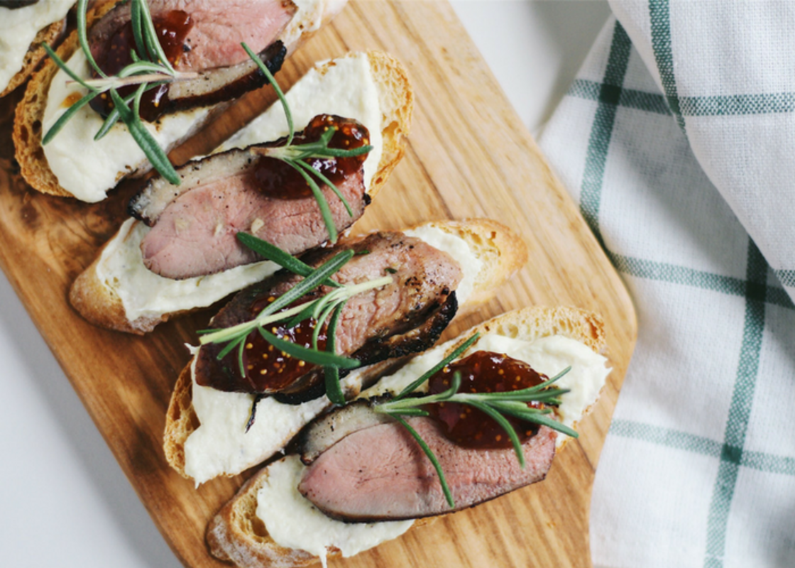 <p>Parsnips and Pastries</p><p>Duck confit crostini with parsnip puree and fig are as elegant as it gets when it comes to an appetizer, but it’s also incredibly easy to prepare.</p><p><strong>Get the recipe: <a href="https://www.parsnipsandpastries.com/duck-confit-crostini/" rel="nofollow noopener" target="_blank" data-ylk="slk:Duck Confit Crostini with Parsnip Puree and Fig;elm:context_link;itc:0;sec:content-canvas" class="link rapid-noclick-resp">Duck Confit Crostini with Parsnip Puree and Fig</a></strong></p>