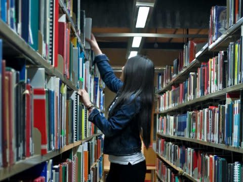 Library, Reading, Girl, Books