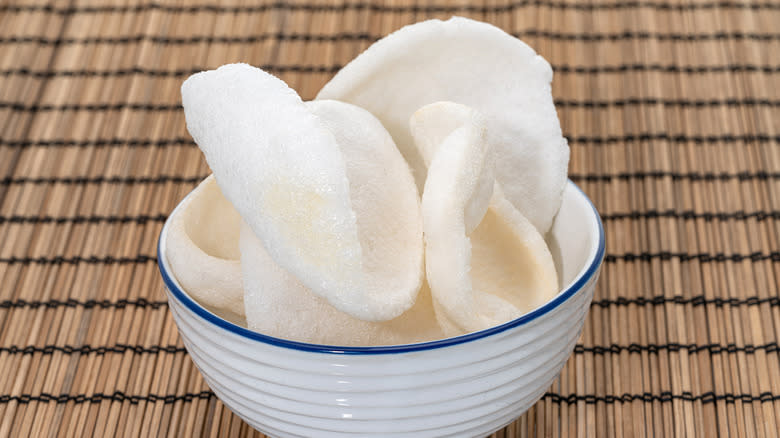 bowl of prawn crackers