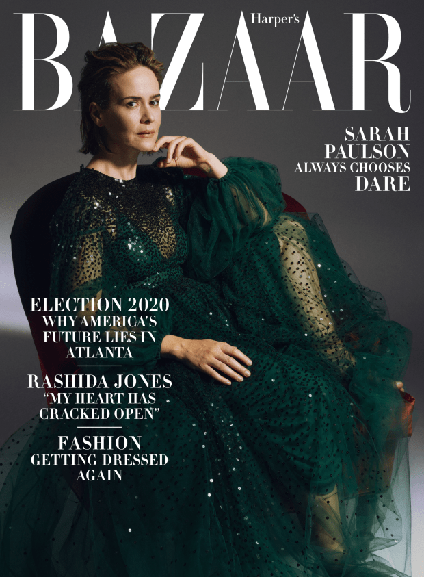Sarah Paulson on the October 2020 cover of "Harper's Bazaar." 