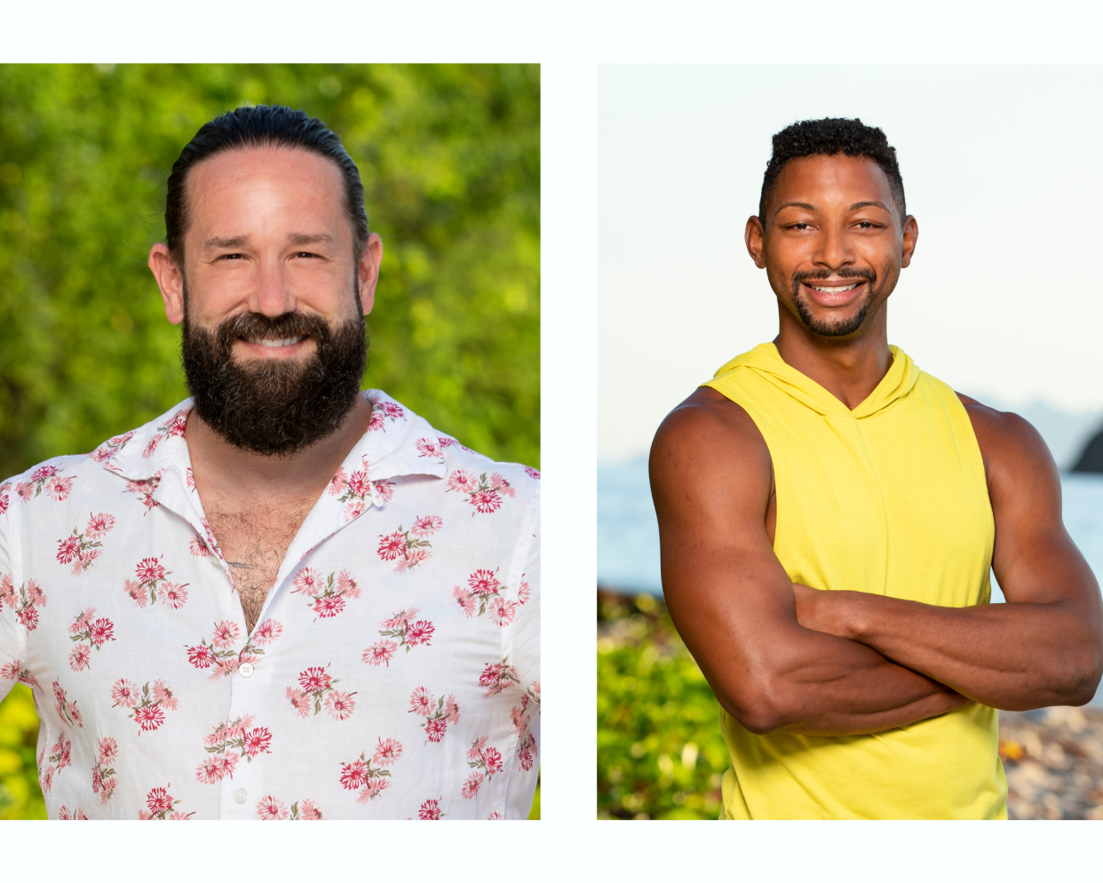 Matthew Grinstead-Mayle (left), of Columbus, and Josh Wilder, from Cincinnati, are competitors on season 44 of "Survivor."