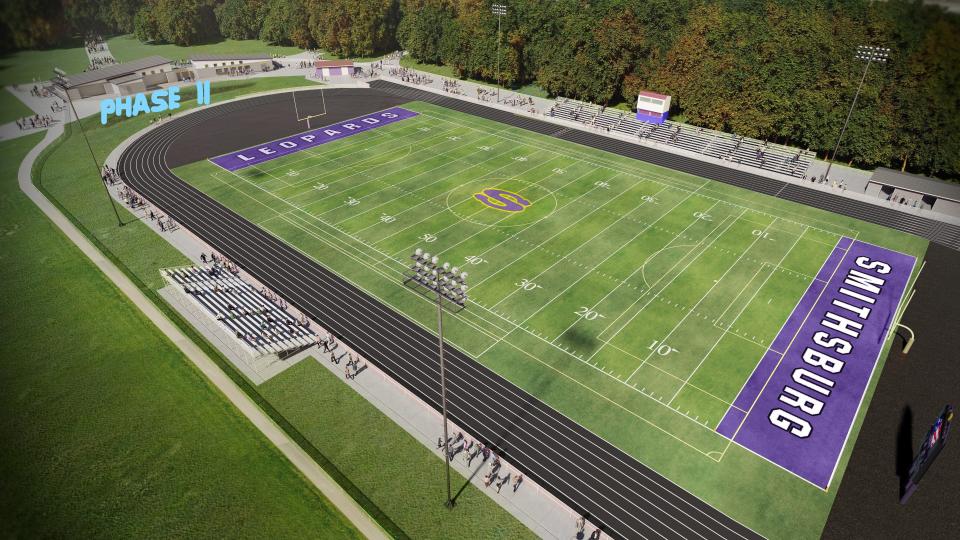 A future look at the Smithsburg High School stadium after the second phase of renovations.