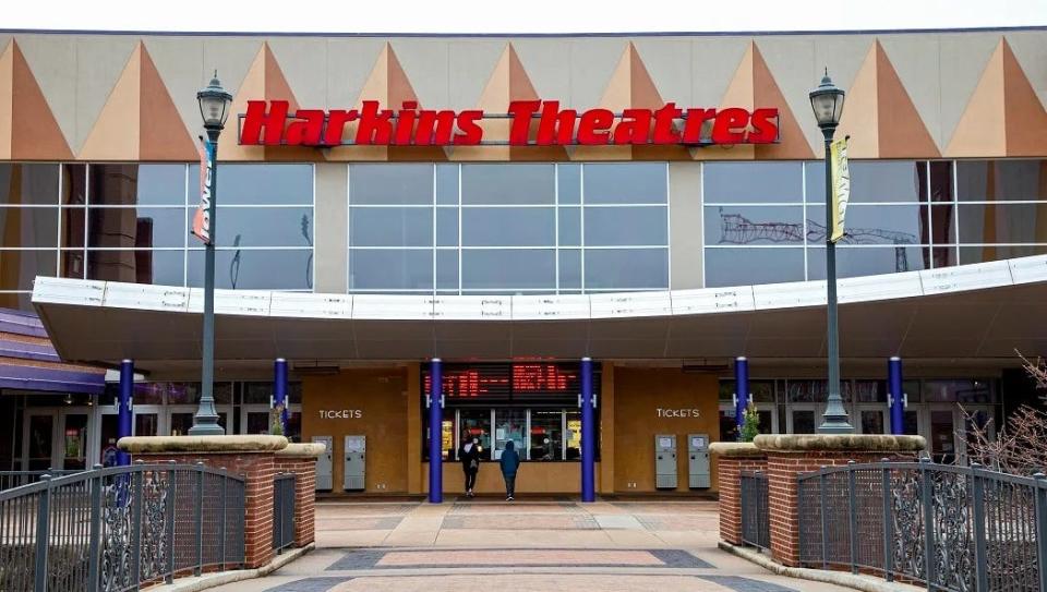 Harkins Bricktown 16 in Oklahoma City is seen on Monday, March 16, 2020.