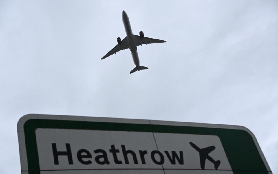 An aircraft takes off at Heathrow Airport amid the spread of the coronavirus disease (COVID-19) pandemic in London, Britain, February 4, 2021. - Reuters