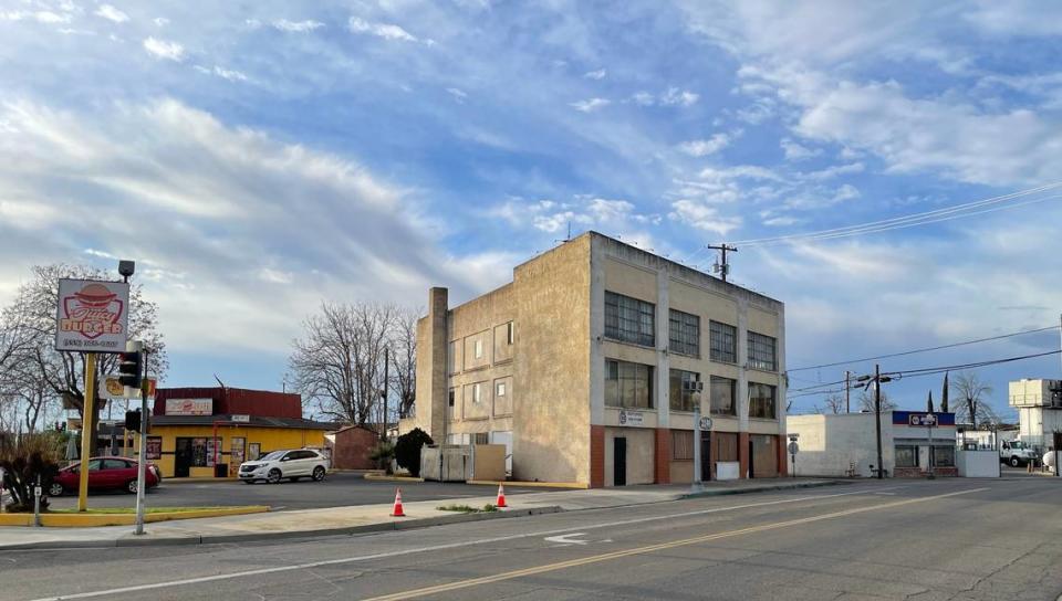 The former Bixler Vapor Dry Cleaning Company Building near downtown Fresno photographed on Saturday, Jan. 20, 2024. Former Bitwise co-CEO Jake Soberal was working with business partners to renovate the building in June 2022, emails show.