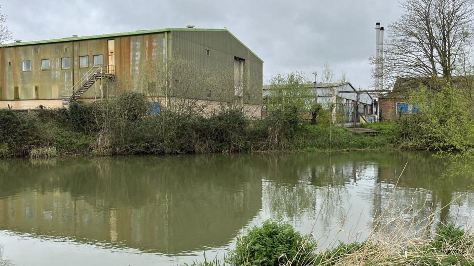 The Cooper Tire and rubber company brownfield site next to the River Avon